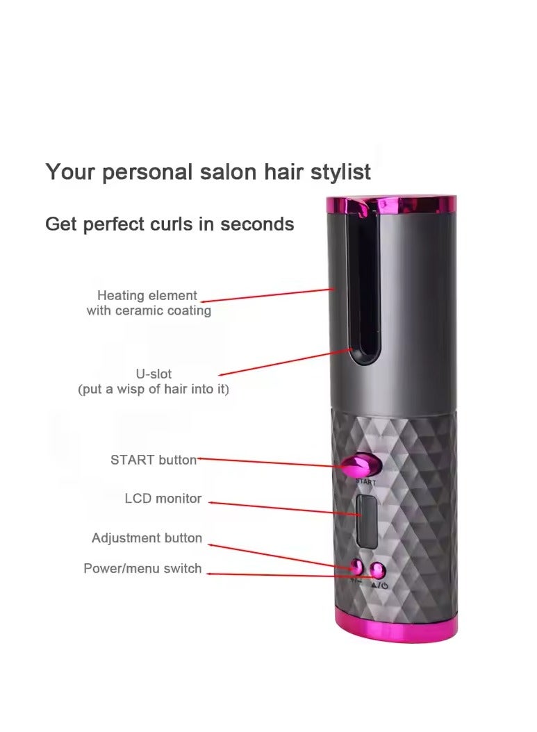 Electric Mini Spiral Wavy Curls Cordless Rechargeable Automatic Hair Curler Rotating Wireless Hair Curler Curling Iron - Image 4