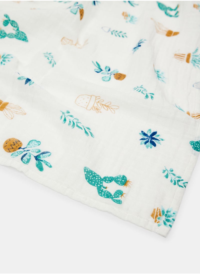 Bebi - Pack Of 2pcs Muslin Baby Swaddle Blanket Lightweight And Breathable Comfortable And Cozy Care For Boys & Girls, 100% Bamboo Cotton - Image 1