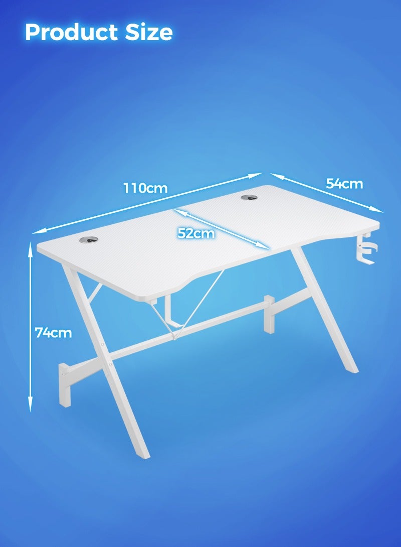 ADEBOLA Gaming Table with Cup Holder Study Table with Earphone Hook - Image 2