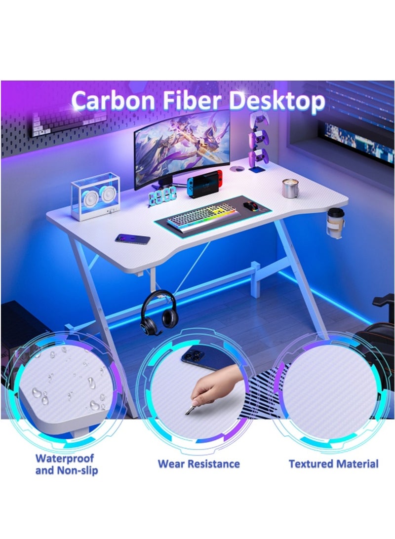 ADEBOLA Gaming Table with Cup Holder Study Table with Earphone Hook - Image 5