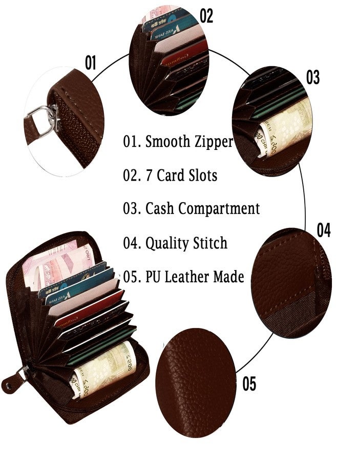GREEN DRAGONFLY PU Leaher Clutches/Women's Wallets/Card Holder for Women,Credit Card Holder Wallet for Women & Girl's(NMB/202306756-Coffee Brown) - Image 5