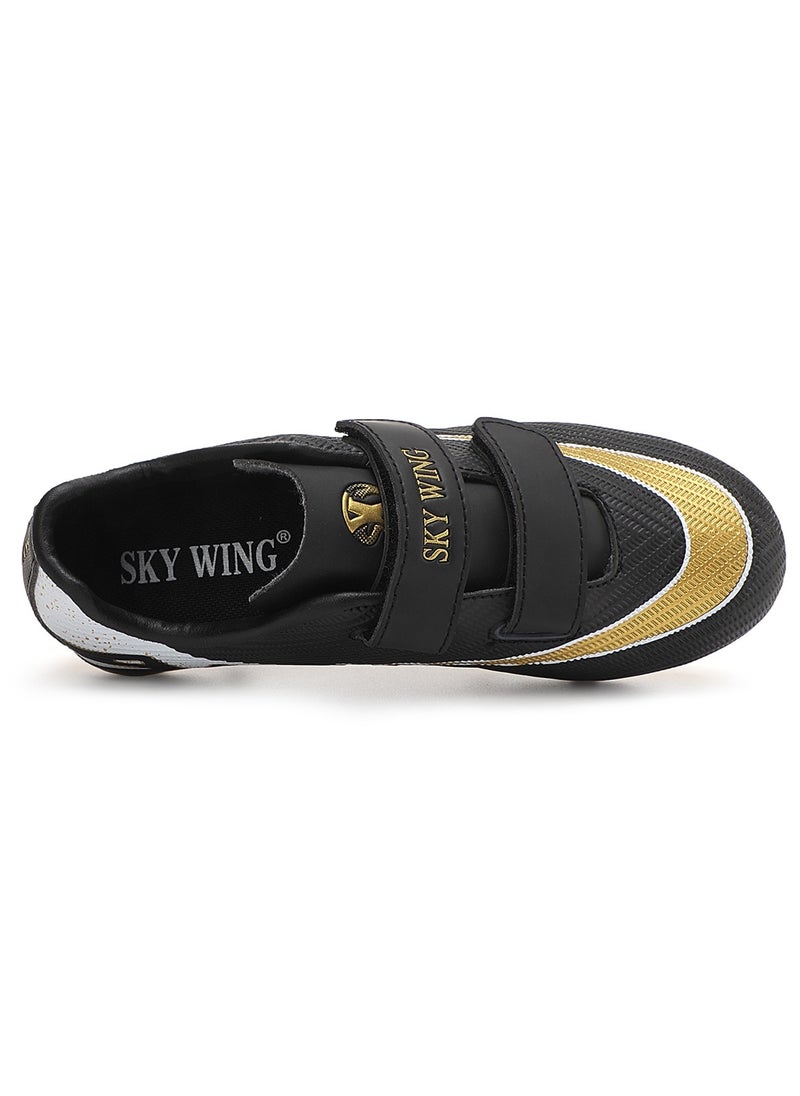 جناح السماء - حذاء كرة قدم SKY WING للأولاد والبنات بنعل FG مزود بخطاف وحلقة حذاء كرة قدم للجنسين للأطفال للاستخدام الداخلي والخارجي مناسب للأطفال الصغار والكبار - Image 1