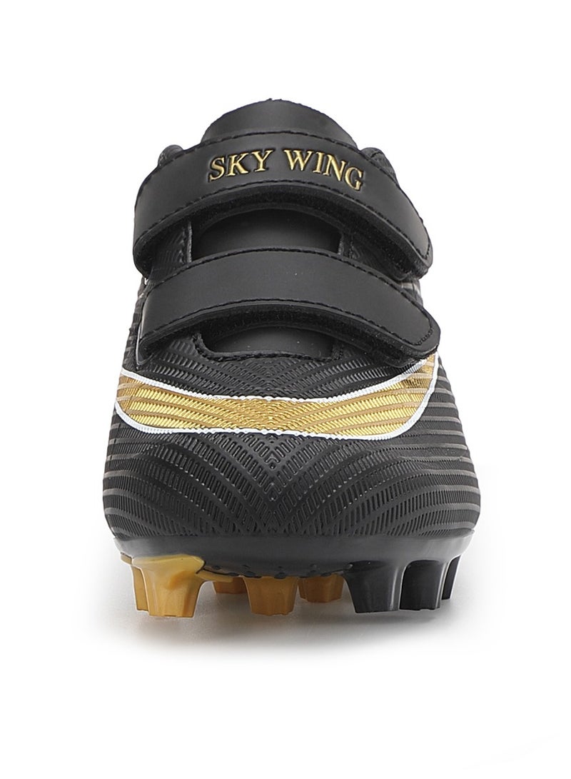 SKY WING Boys And Girls Soccer Cleats FG Sole Hook And Loop Soccer Shoes For Unisex Kid Indoor Outdoor Hook & Loop Football Shoes Suitable Little Kid And Big Kid - Image 3