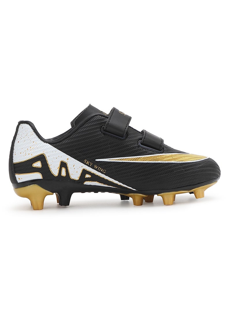 SKY WING Boys And Girls Soccer Cleats FG Sole Hook And Loop Soccer Shoes For Unisex Kid Indoor Outdoor Hook & Loop Football Shoes Suitable Little Kid And Big Kid - Image 2