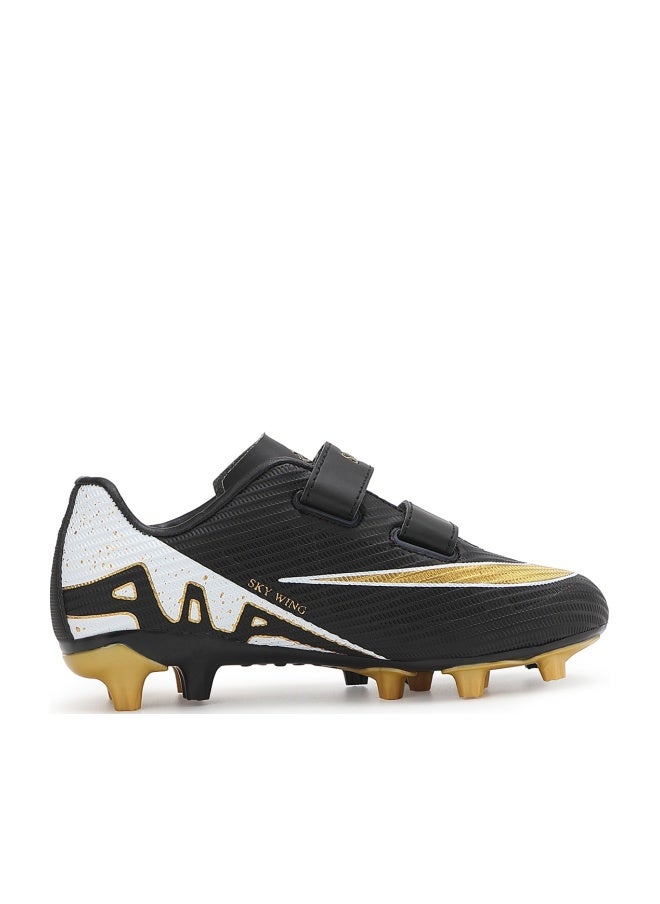 SKY WING Boys And Girls Soccer Cleats FG Sole Hook And Loop Soccer Shoes For Unisex Kid Indoor Outdoor Hook & Loop Football Shoes Suitable Little Kid And Big Kid - Image 1