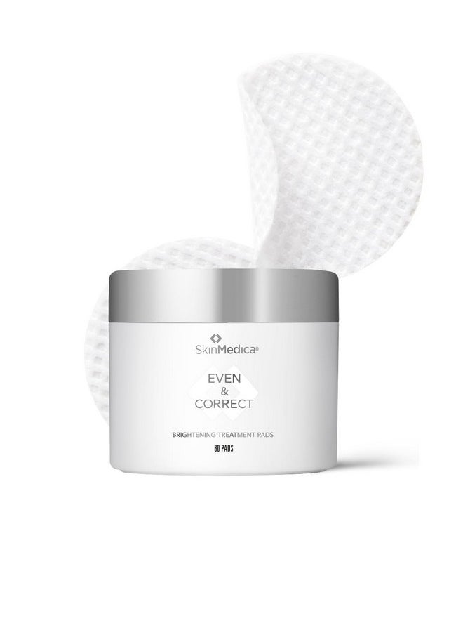 Skinmedica SkinMedica Even & Correct Brightening Treatment Pads For Face Exfoliating, 10% Glycolic Acid Pads That Are Retinol-Free, Alcohol-Free and Hydroquinone-Free, 60 Ct  - Image 1