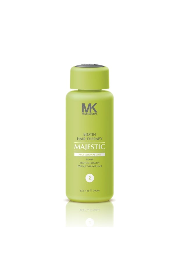 MAJESTIC MK PROFESSIONAL Biotin Hair Straightening Therapy 300ml - Image 2