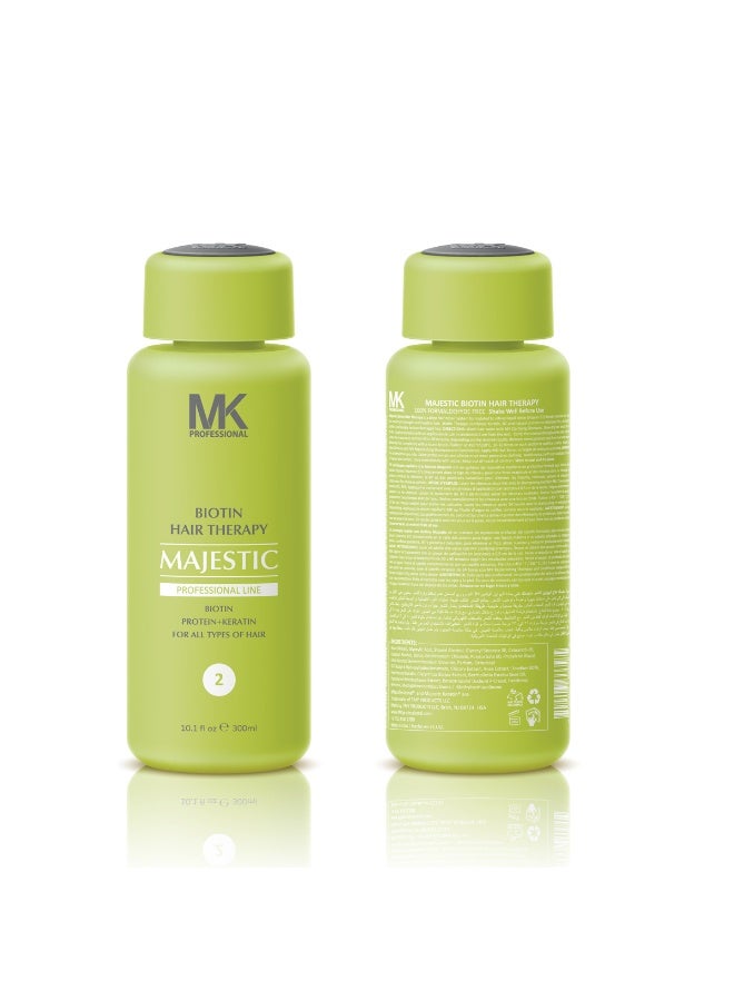 MAJESTIC MK PROFESSIONAL Biotin Hair Straightening Therapy 300ml - Image 3