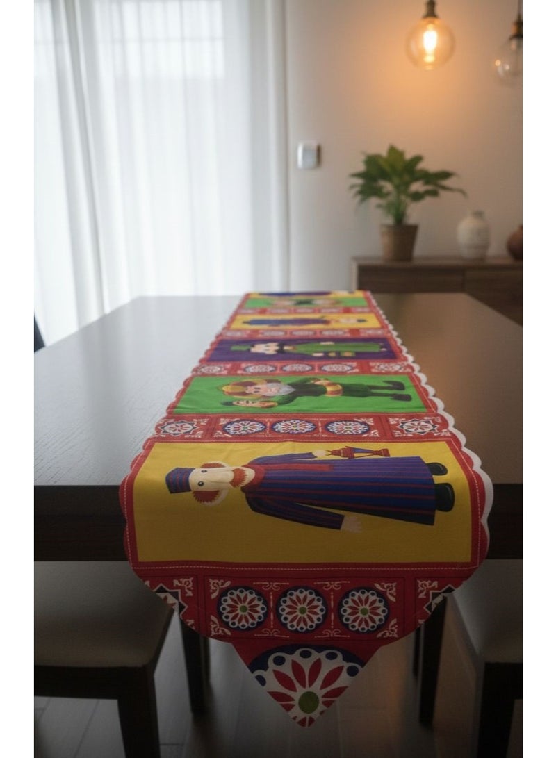 Ramadan Runner Tablecloth, Velvet Material, Unique Design, Size 240*35 cm - Image 2