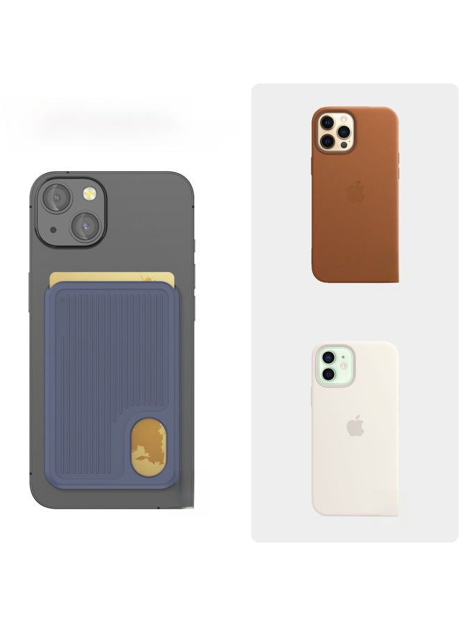 For Apple 12 Card Bag IPhone13 Full Size Magsafe Bracket Original Strong Magnetic Silicone Card Bag-Color:Black-Applicable Model:Apple Mobile Phone  - Image 3
