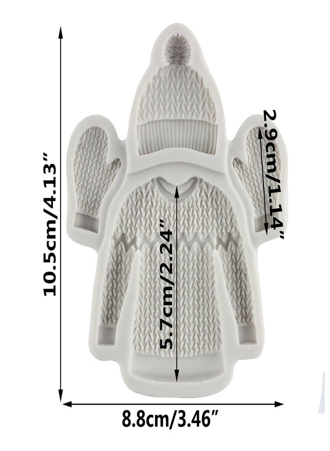 MINFEIDMS Knitted Sweater Fondant Mold Glove Hat Cake Decorating Silicone Mold For Cupcake Topper Candy Chocolate Gum Paste Polymer Clay - Image 2