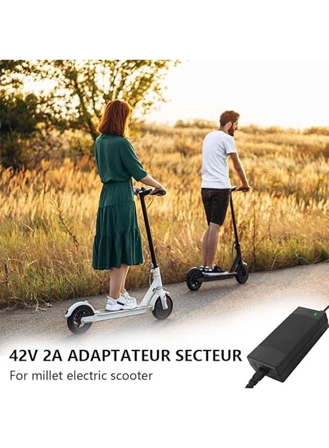 Electric Scooter Charger, 42V 2A Scooter Battery Charger M365, Electric Bike Charger with 4-Connectors, for M365/Pro/Mi 3/1s, Universal Electric Scooter Charger - Image 5