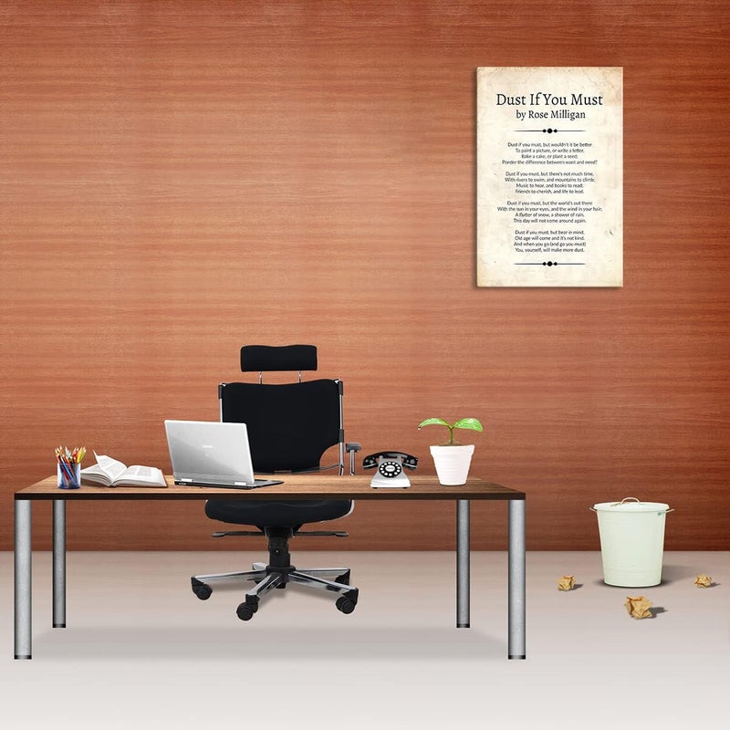 Busmko Dust If You Must Poem Framed Wall Art - Image 2