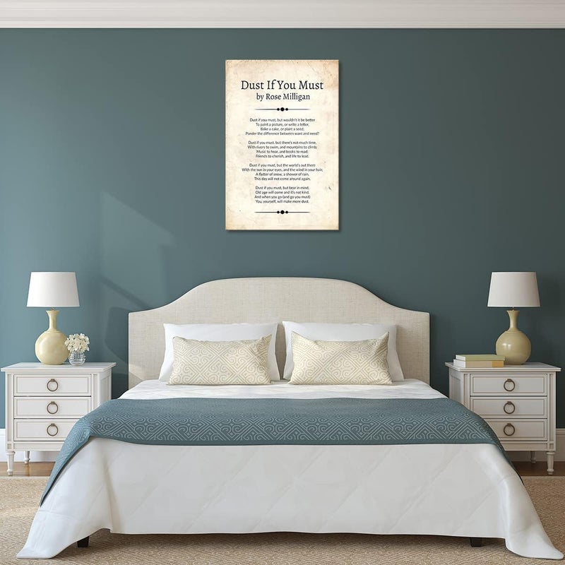 Busmko Dust If You Must Poem Framed Wall Art - Image 5