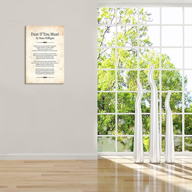 Busmko Dust If You Must Poem Framed Wall Art - Image 3