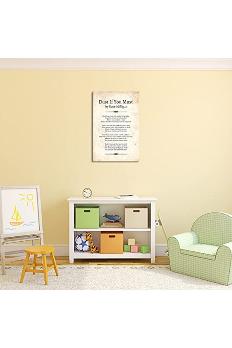 Busmko Dust If You Must Poem Framed Wall Art - Image 5