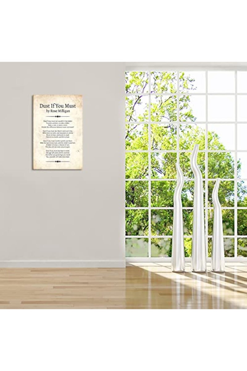 Busmko Dust If You Must Poem Framed Wall Art - Image 4