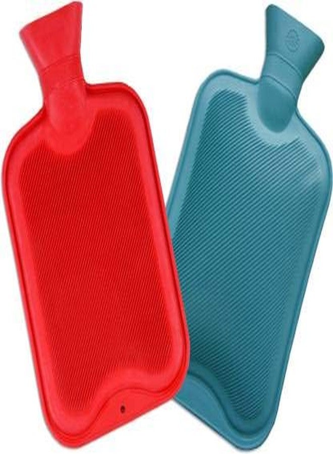 AAFOS hot water rubber bag bottle For Pain Relief (2 L,Assorted Multi Colors) PACK OF 2 - Image 1