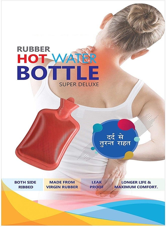 AAFOS hot water rubber bag bottle For Pain Relief (2 L,Assorted Multi Colors) PACK OF 2 - Image 3