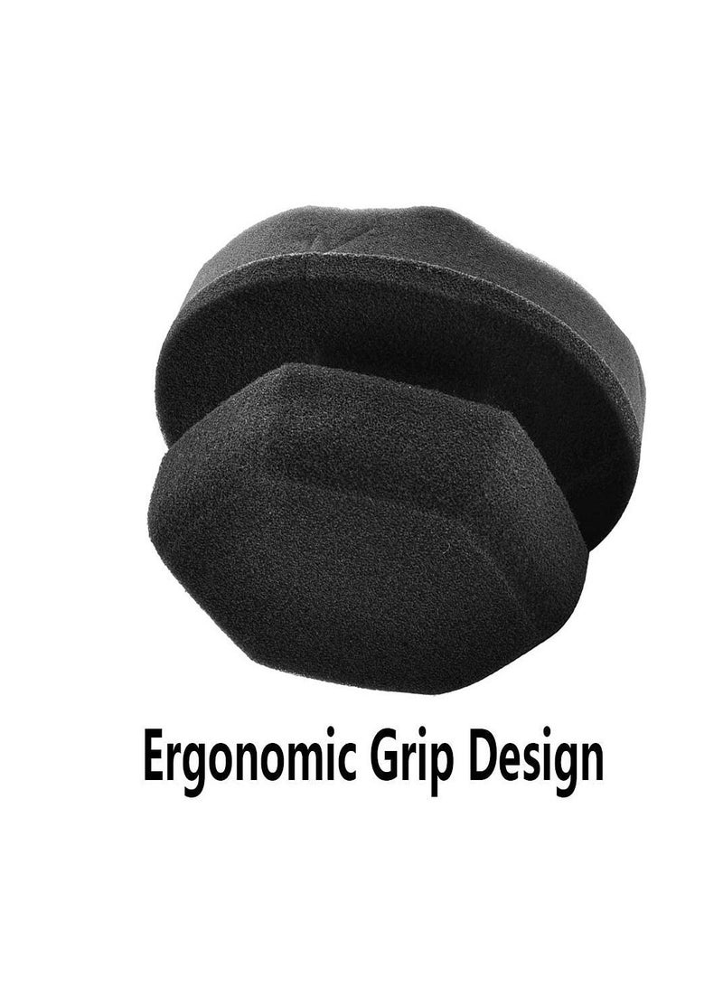 Y&D 2 Pack Large Tire Shine Applicator Pad for Detailing, Durable and Reusable Hex-Grip Dressing Applying  - Image 4