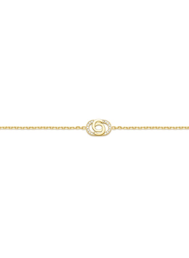 CERRUTI 1881 Elisa Gold Plated Interlocked Double 'C' Charm Bracelet for Women  - Image 2