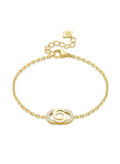 CERRUTI 1881 Elisa Gold Plated Interlocked Double 'C' Charm Bracelet for Women