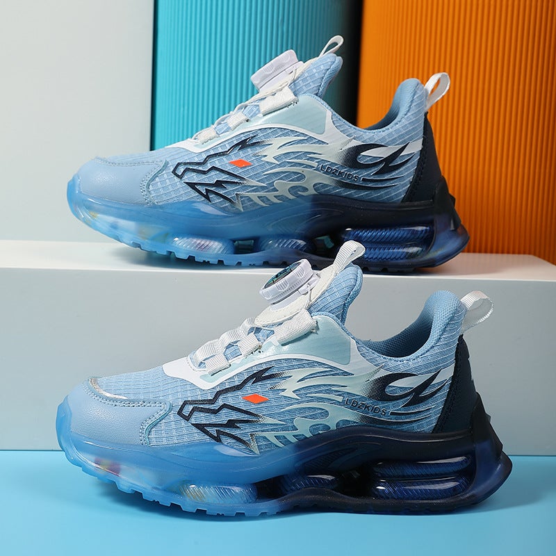 Boys Shoes 2025 New Breathable Mesh Surface Large Children'S Rotating Button Soft Bottom Children'S Sneaker - Image 3