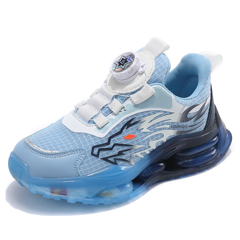 Boys Shoes 2025 New Breathable Mesh Surface Large Children'S Rotating Button Soft Bottom Children'S Sneaker - Image 1