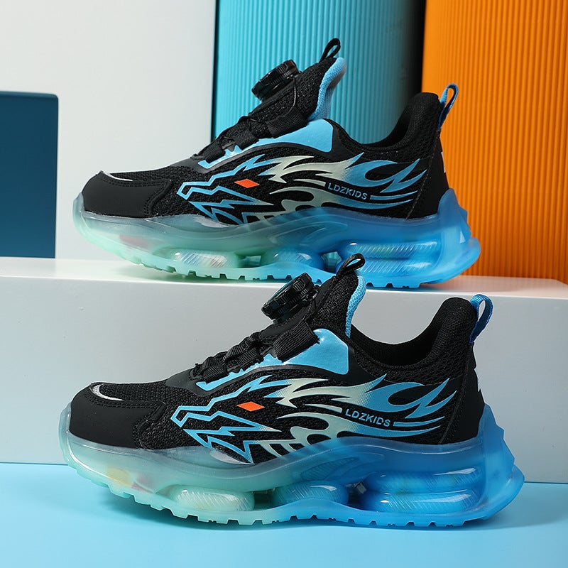 Boys Shoes 2025 New Breathable Mesh Surface Large Children'S Rotating Button Soft Bottom Children'S Sneaker - Image 4