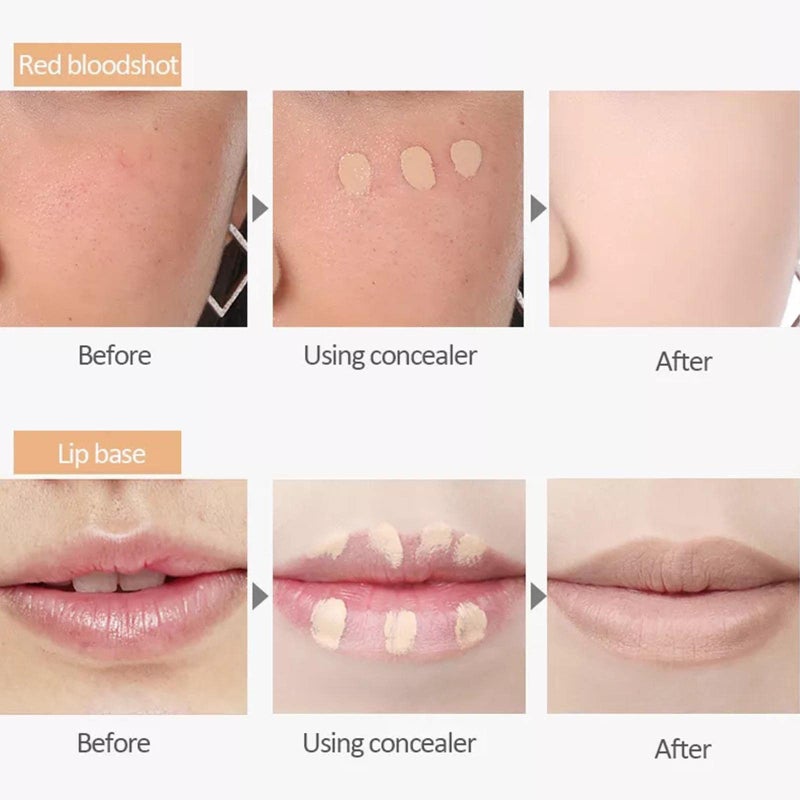 gcdat Tri-Color Concealer Make Up Foundation for Dark Skin - Full Coverage Cover Spots Acne Marks Highlight Contours - Waterproof Long Lasting Palette - Image 5