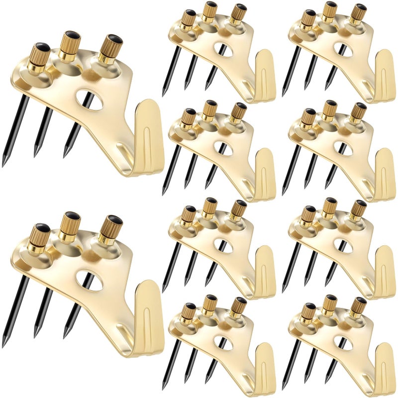 ANCIRS 10 Pack 100 lbs Picture Frame Hangers Hooks with Nails, Picture Hanging Hooks, Heavy Duty Plaster Wall Pro Photo/Heavy Mirror Hanging Kit - Image 1