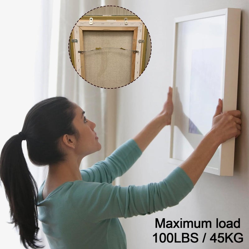 ANCIRS 10 Pack 100 lbs Picture Frame Hangers Hooks with Nails, Picture Hanging Hooks, Heavy Duty Plaster Wall Pro Photo/Heavy Mirror Hanging Kit - Image 4