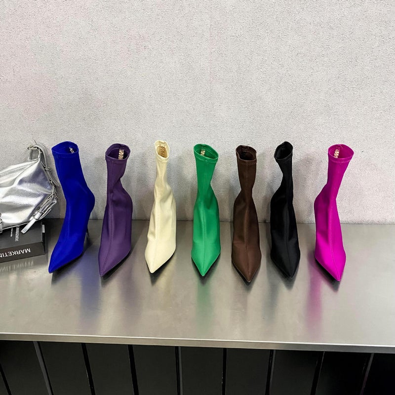 Autumn Pointed Thin Heel Fashion High Heel Boots - Image 3