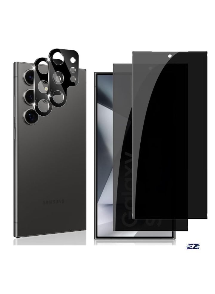 ELTRAZONE Tempered Glass Screen Protector for Samsung Galaxy S24 FE – 2-Pack Anti-Spy Privacy Screen Protector, 9H Hardness, Bubble-Free, Scratch-Resistant, Ultra Clear Protective Glass Film for Maximum Security - Image 1