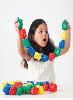 Learning Advantage LEARNING ADVANTAGE Transportation Linking Blocks - Set of 36 - Ages 18m+ - Connecting Blocks for Toddlers - Early Construction, Sorting and Fine Motor Skills  - Image 3