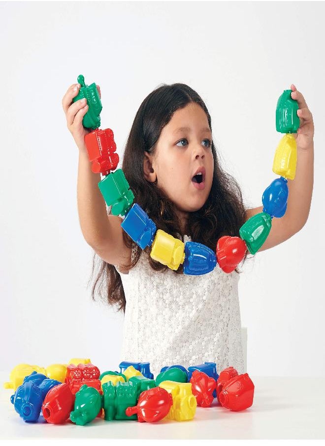 Learning Advantage LEARNING ADVANTAGE Transportation Linking Blocks - Set of 36 - Ages 18m+ - Connecting Blocks for Toddlers - Early Construction, Sorting and Fine Motor Skills  - Image 3