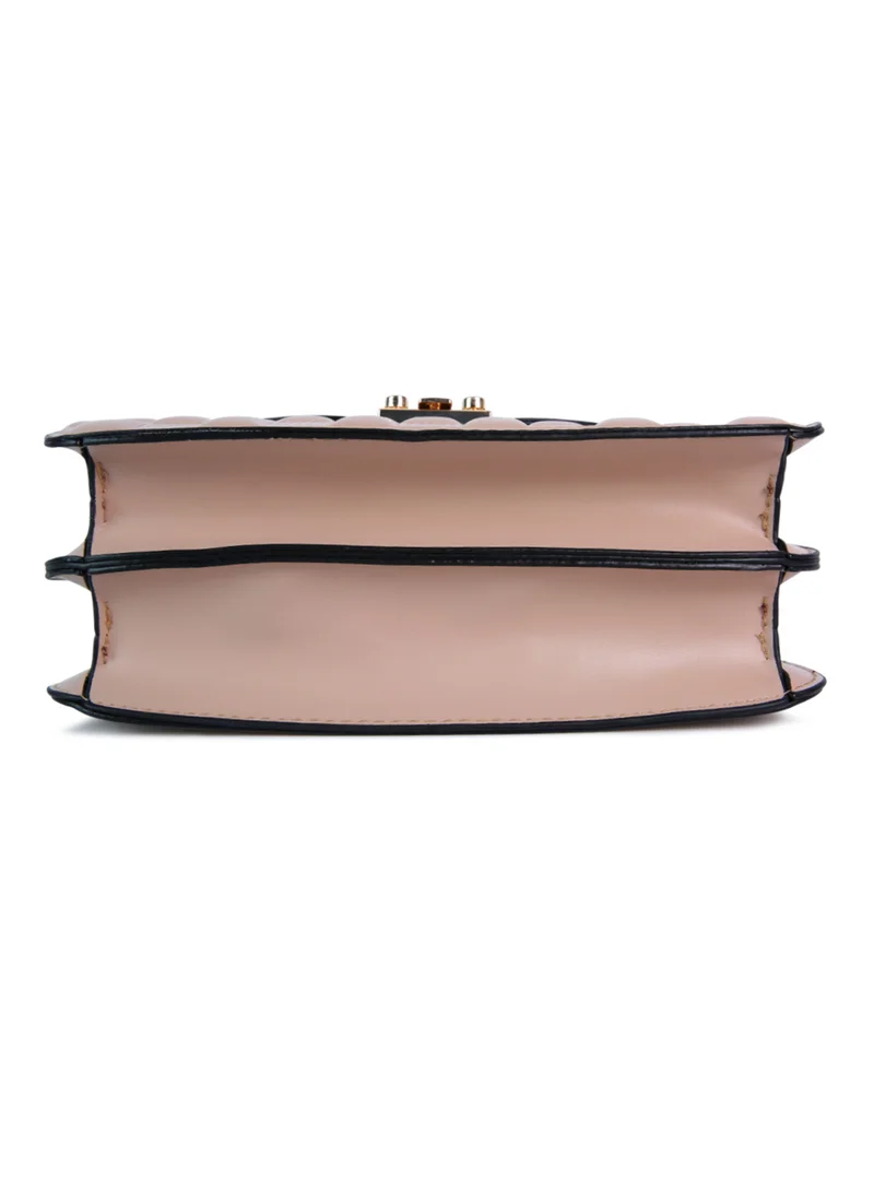 London Rag Light Beige Quilted Faux Leather Sling Bag