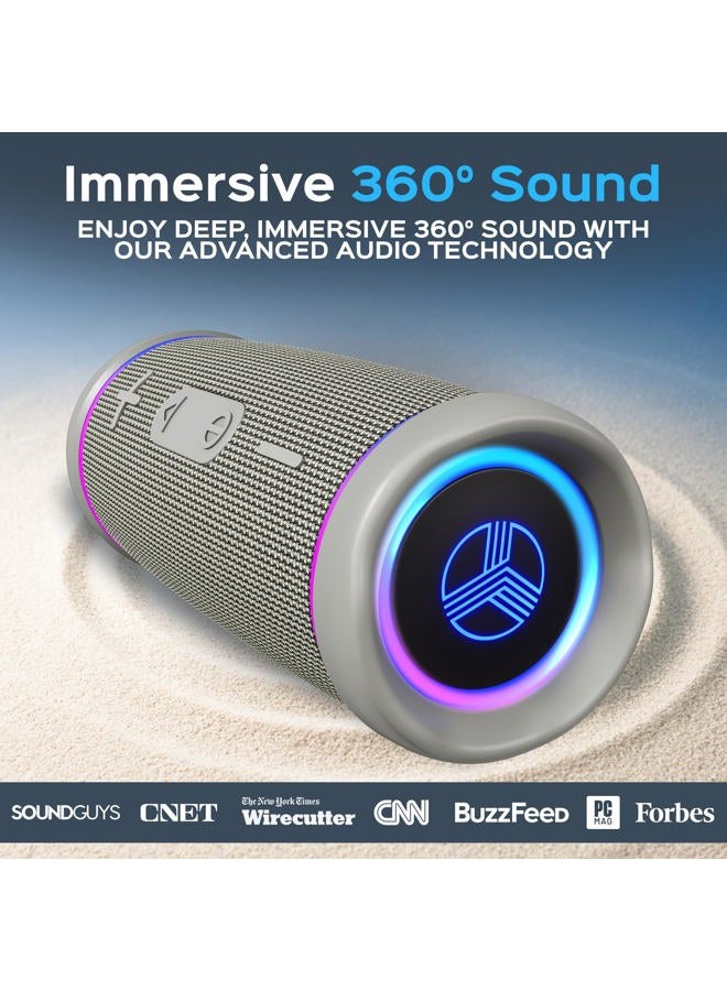 TREBLAB HD77 Bluetooth Speaker - Powerful 360° Sound with Impactful Bass, 30W Portable Wireless Audio, 20H Battery, IPX7 Waterproof, TWS Stereo, Shockproof Design for Outdoor, Beach, Pool, Jobsite - Image 2