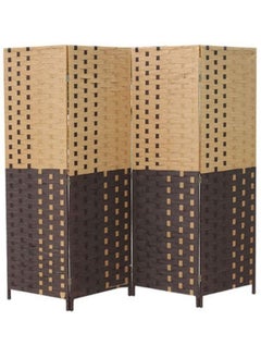 Generic Foldable Room Divider Beige/Brown 180 x 200centimeter  - Image 1