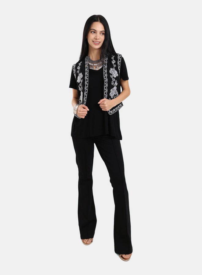 Clue Printed Cropped Vest  - Image 5