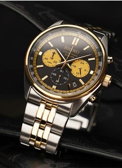 Seiko ساعة كرونوغراف بلونين من الستانلس ستيل للرجال SSB430P1  - Image 2