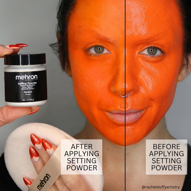 Mehron Makeup Setting Powder | Loose Powder Makeup | Perfect for Halloween 1 oz (28 g) (Neutral) - Image 2