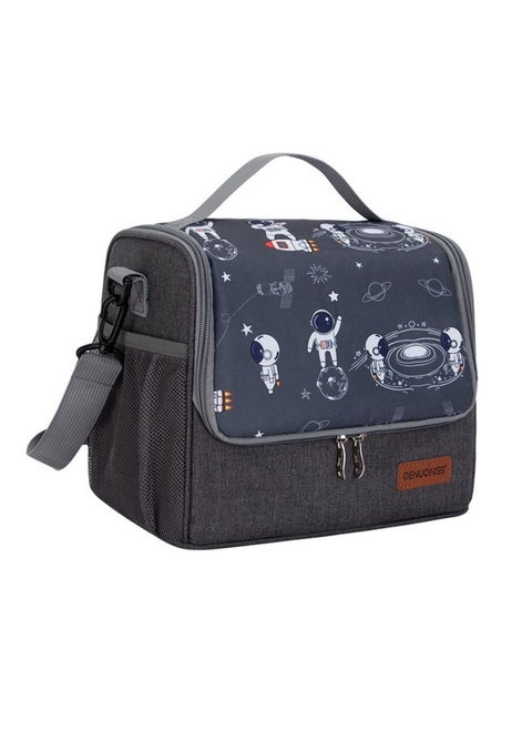 Waterproof insulated lunch bag for office workers, perfect for storing your rice box. Large capacity and thickened design, suitable for a space walk series.