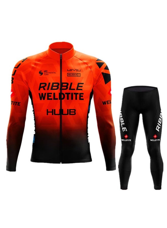 Exclusive For Winter Huub Fleece Cycling Clothing Bicycle Fleece-lined Warm Round France Event Long Sleeve Suit