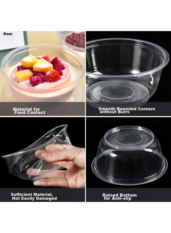 Yata Wutian Disposable Bowls, 360 Model, 300 Pieces, Plastic Transparent Bowls For Rice, Sake, Tangyuan, Takeout Containers, Without Lids - Image 1
