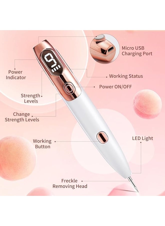 Intelligent 9-speed plasma skin cleansing device - high rigidity and wear-resistant, with built-in light-based spot removal pen, portable medical beauty tool suitable for all skin types (universal use/1 pack) - Image 2