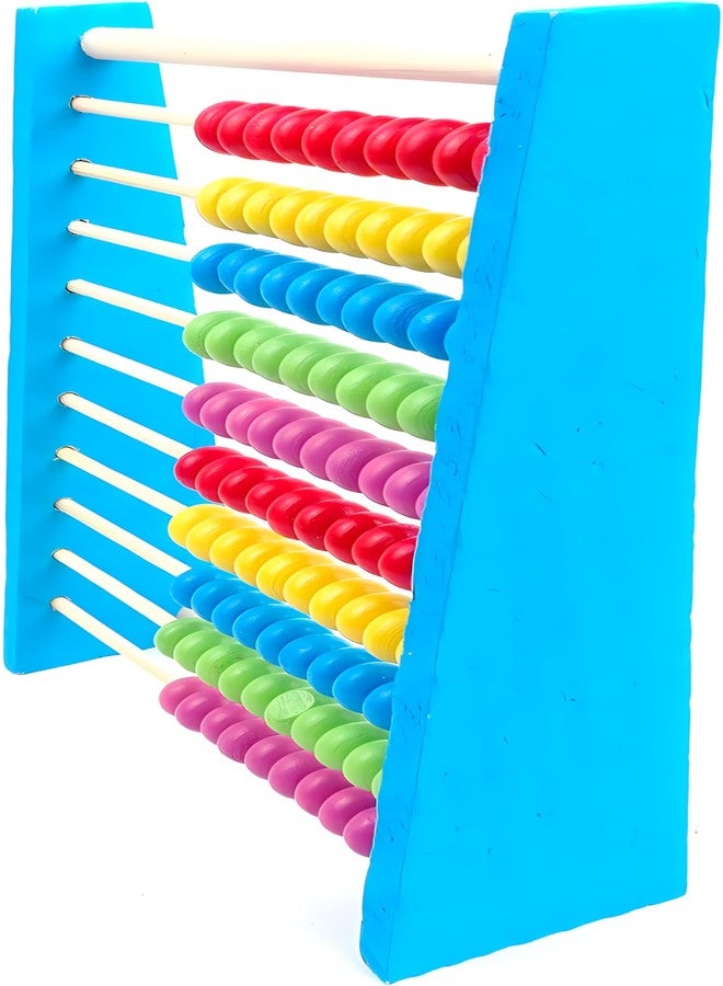MAGIKON Wooden Counting Number Frame, 10 Rows Abacus for Learning Math (8-Inch) Blue - Image 4