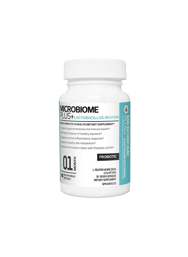 Gastrointestinal Probiotics L Reuteri NCIMB 30242 GI Digestive Supplements Capsule, Allergy Safe & Gluten Free for Men and Women (1 Month Supply)