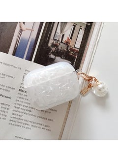 Han Feng IMD Shell Pattern AirPodspro2 Generation Wireless Bluetooth Headset Protective Cover Headset Case 4 Generation Pro-Colour:White Shell + Shell Pendant (bag)-Applicable Model:Airpods 1/2 Generation