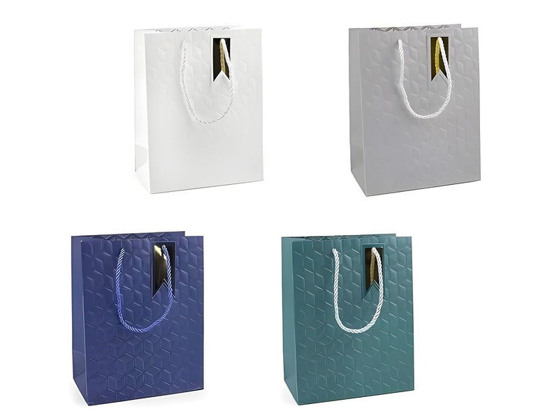 Cloudzy Gift Bags Small Carry Paper Bag Return Gifts Wedding Birthday Shopping Party Accessories Gift Bag Elegant Design Christmas Diwali Valentine Gift Bag [ Pack of 4 ] (Professional Multi) - Image 1